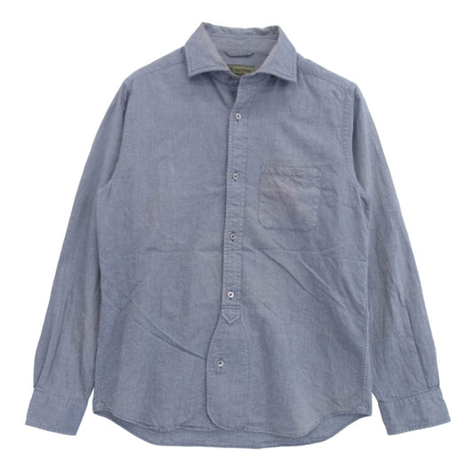 Nigel Cabourn ナイジェルケーボン 80340010300 BRITISH OFFICERS SHIRT ブリテッシュオフィサーシャツ 長袖 シャツ 48 グレー系 48【中古】