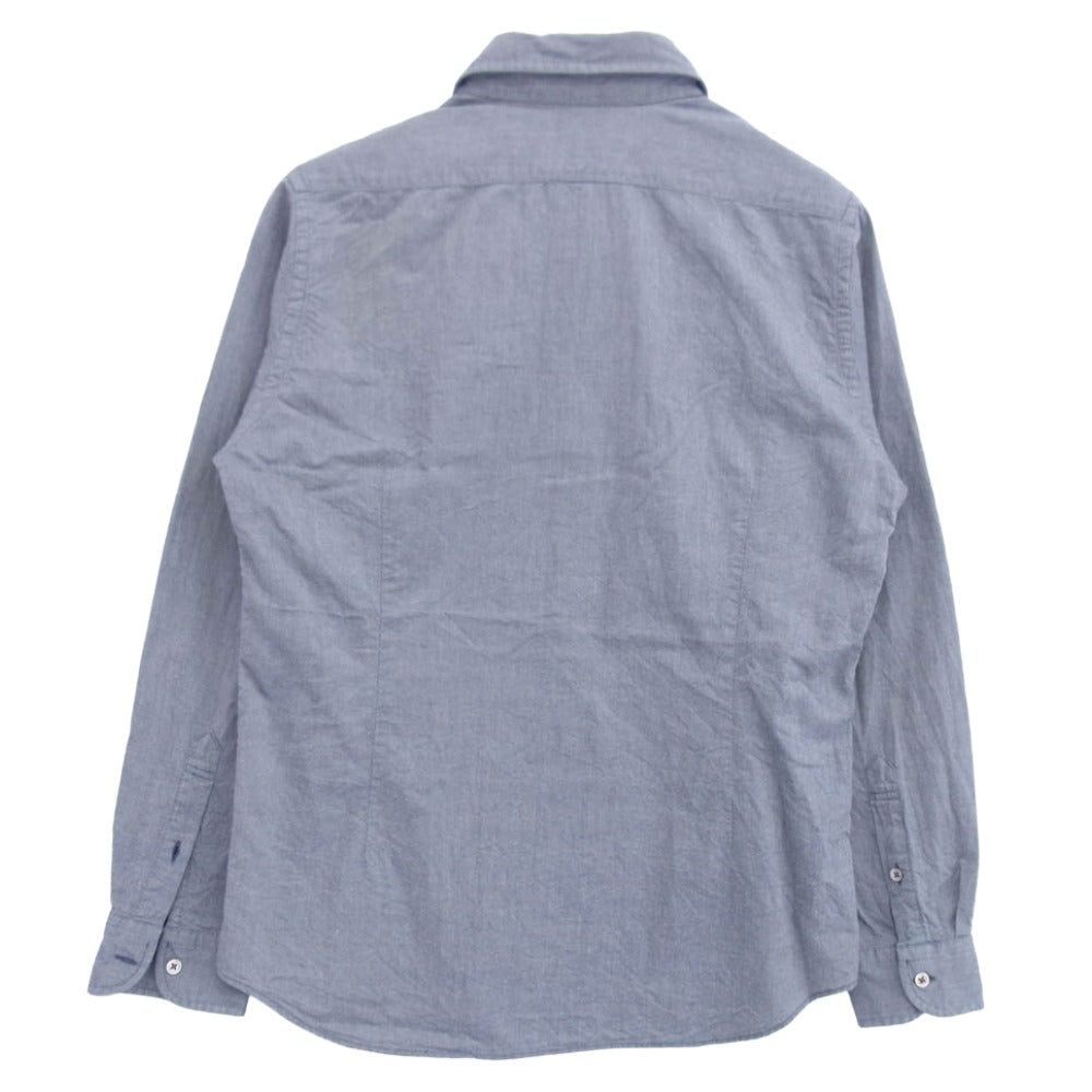 Nigel Cabourn ナイジェルケーボン 80340010300 BRITISH OFFICERS SHIRT ブリテッシュオフィサーシャツ 長袖 シャツ 48 グレー系 48【中古】