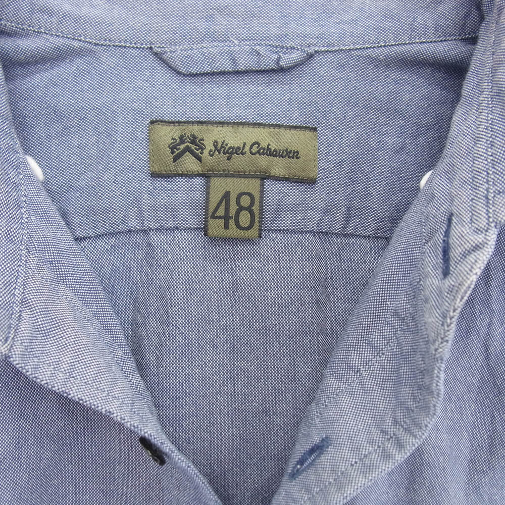 Nigel Cabourn ナイジェルケーボン 80340010300 BRITISH OFFICERS SHIRT ブリテッシュオフィサーシャツ 長袖 シャツ 48 グレー系 48【中古】