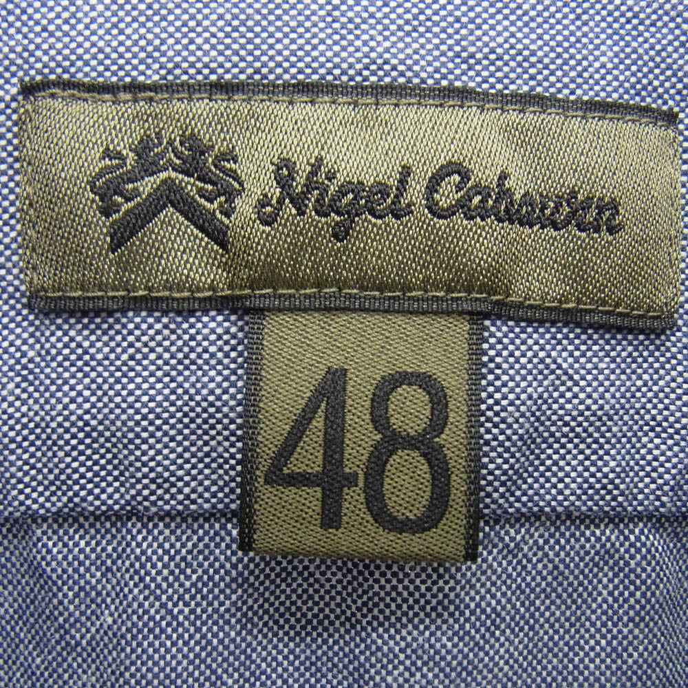 Nigel Cabourn ナイジェルケーボン 80340010300 BRITISH OFFICERS SHIRT ブリテッシュオフィサーシャツ 長袖 シャツ 48 グレー系 48【中古】