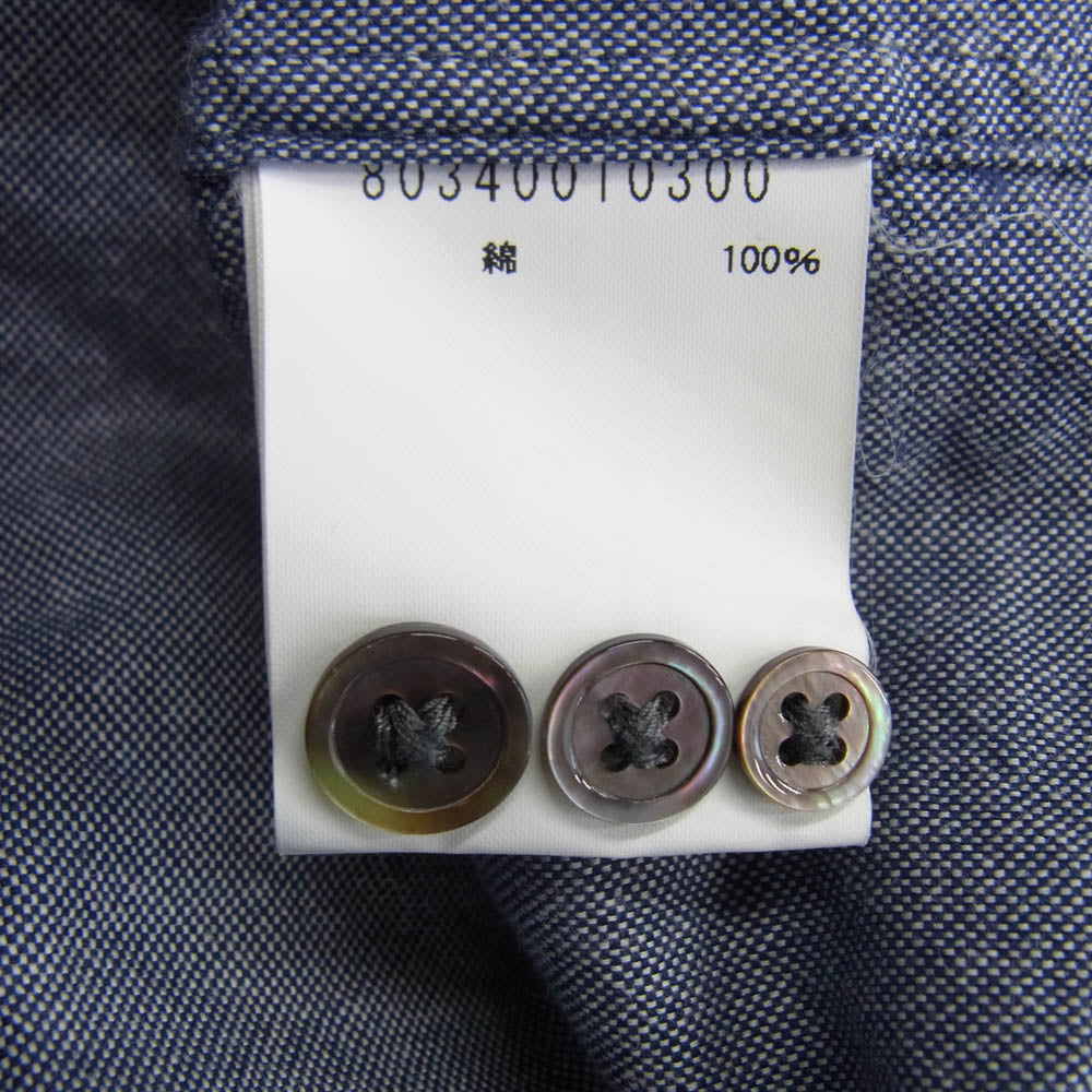 Nigel Cabourn ナイジェルケーボン 80340010300 BRITISH OFFICERS SHIRT ブリテッシュオフィサーシャツ 長袖 シャツ 48 グレー系 48【中古】