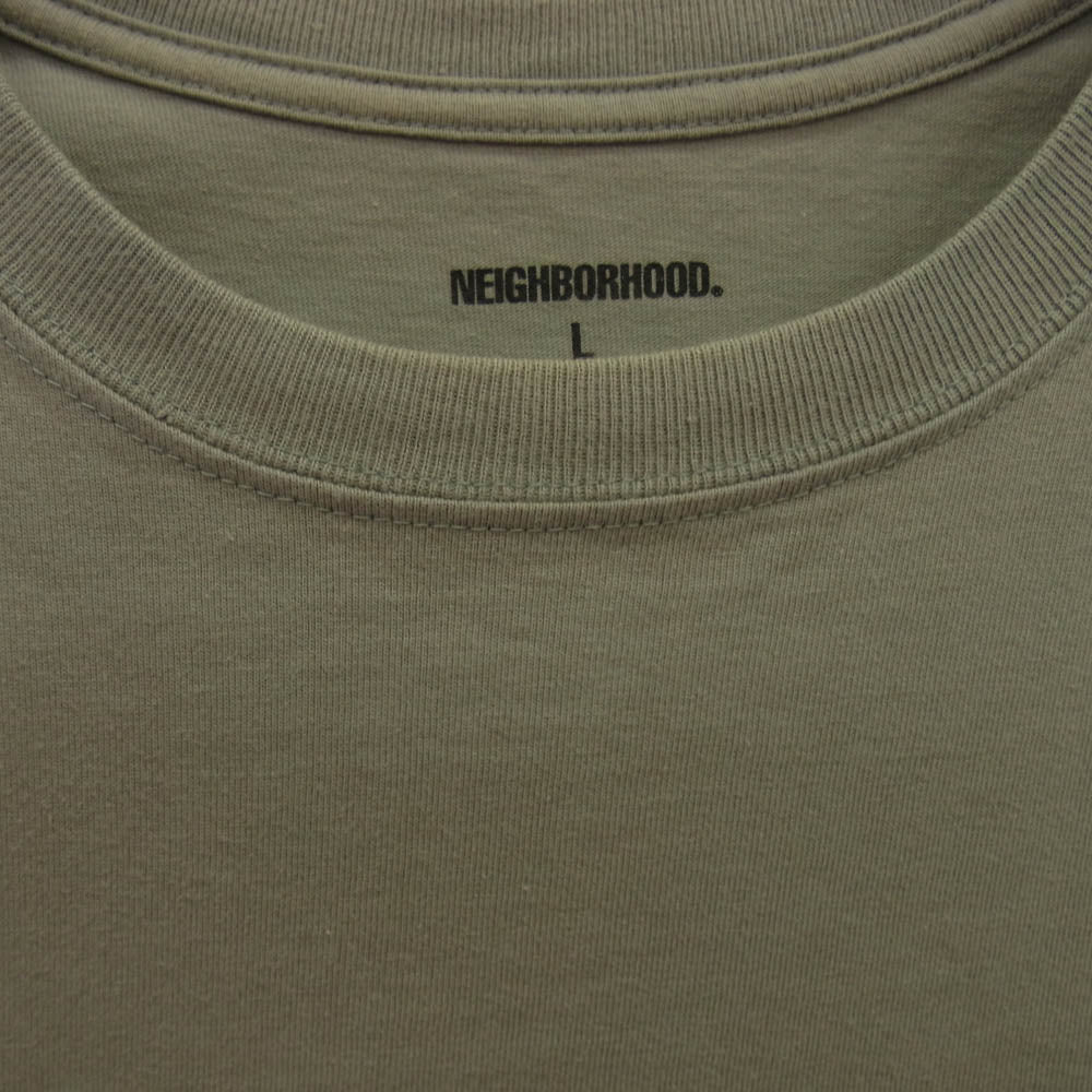 NEIGHBORHOOD ネイバーフッド 22SS 221PCNH-ST14 NH-14 / C-TEE.SS It's only a bad day, not a bad life. クルーネック ショートスリーブ 半袖 Tシャツ カーキ系 L【中古】