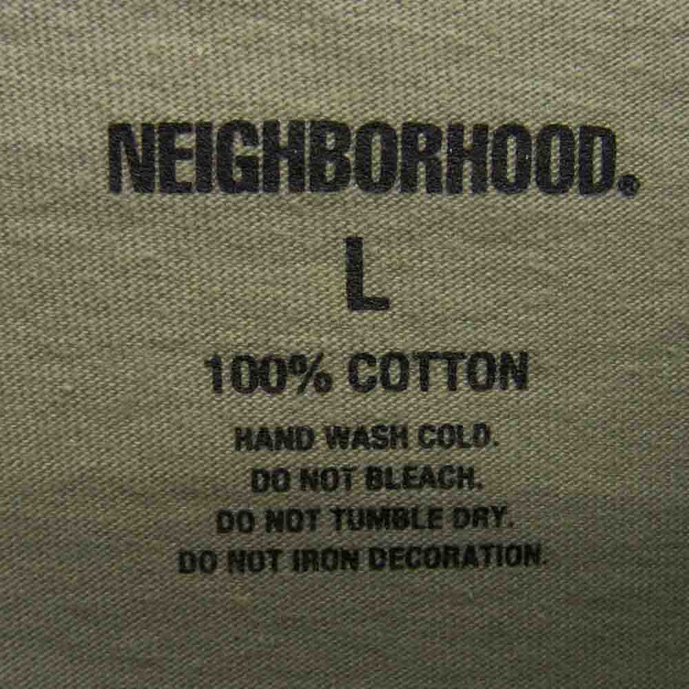 NEIGHBORHOOD ネイバーフッド 22SS 221PCNH-ST14 NH-14 / C-TEE.SS It's only a bad day, not a bad life. クルーネック ショートスリーブ 半袖 Tシャツ カーキ系 L【中古】