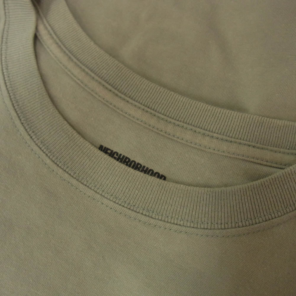 NEIGHBORHOOD ネイバーフッド 22SS 221PCNH-ST14 NH-14 / C-TEE.SS It's only a bad day, not a bad life. クルーネック ショートスリーブ 半袖 Tシャツ カーキ系 L【中古】