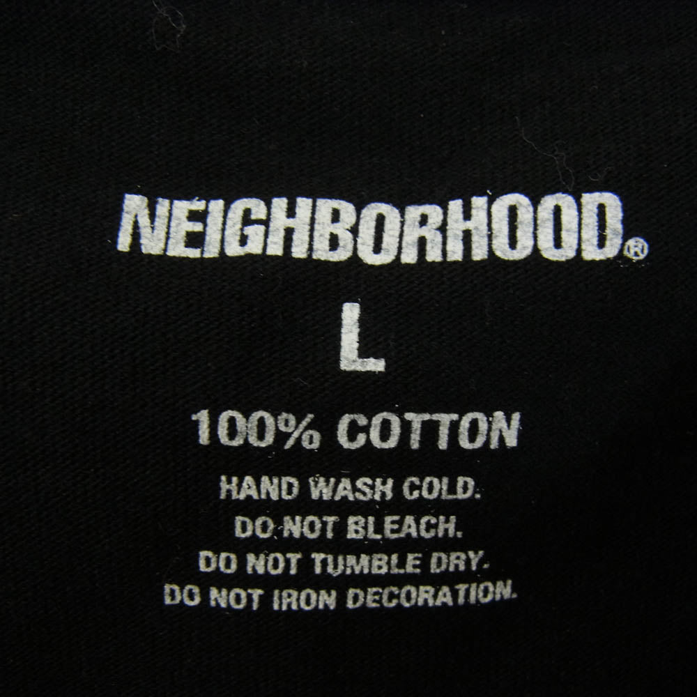 NEIGHBORHOOD ネイバーフッド 22SS 221PCNH-ST04 NH-4 C-TEE SS NEIGHBORHOOD TECHNICAL APPAREEL ロゴプリント クルーネック ショートスリーブ 半袖 Tシャツ ブラック系 L【中古】