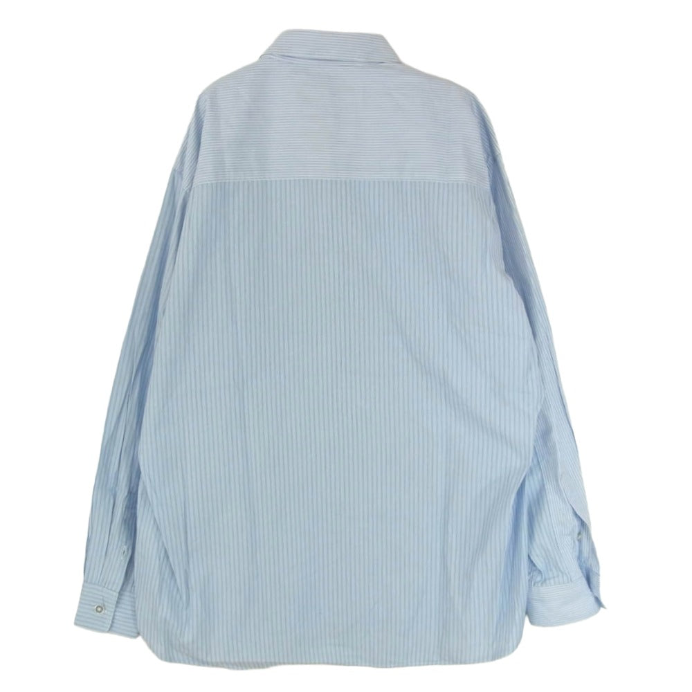 NEIGHBORHOOD ネイバーフッド 20SS 201BENH-SHM04 DESIGN-2 / C-SHIRT . LS 長袖 ストライプ シャツ ライトブルー系 L【中古】