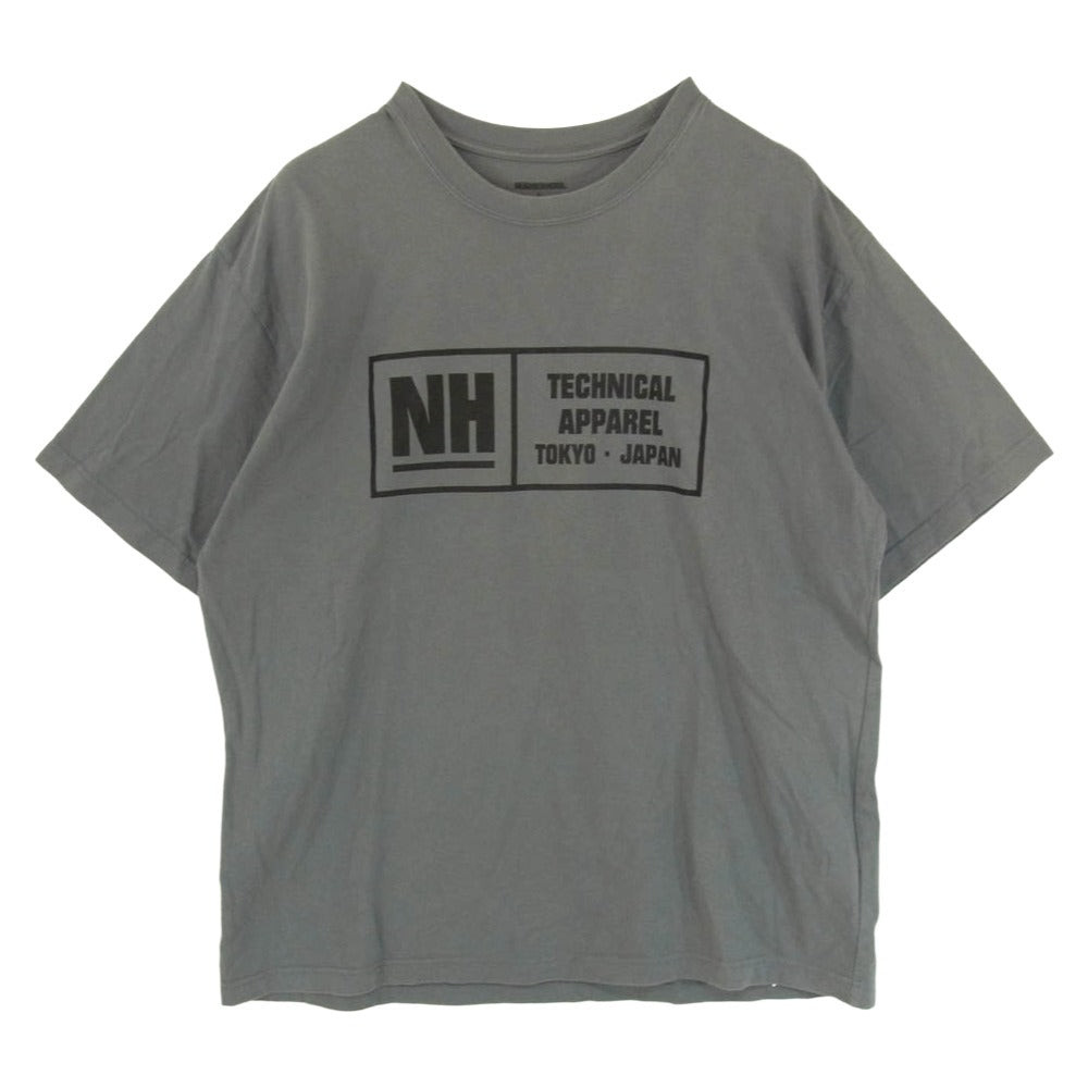 NEIGHBORHOOD ネイバーフッド 23SS 231PCNH-ST04 NH.TEE SS-4 TECHNICAL APPAREL TOKYO JAPAN ロゴプリント クルーネック ショートスリーブ 半袖 Tシャツ チャコール系 L【中古】
