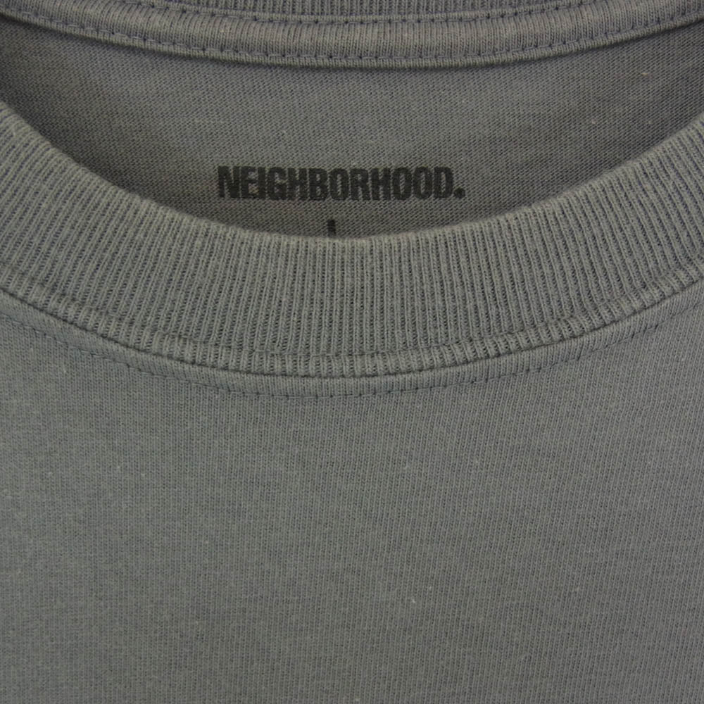 NEIGHBORHOOD ネイバーフッド 23SS 231PCNH-ST04 NH.TEE SS-4 TECHNICAL APPAREL TOKYO JAPAN ロゴプリント クルーネック ショートスリーブ 半袖 Tシャツ チャコール系 L【中古】