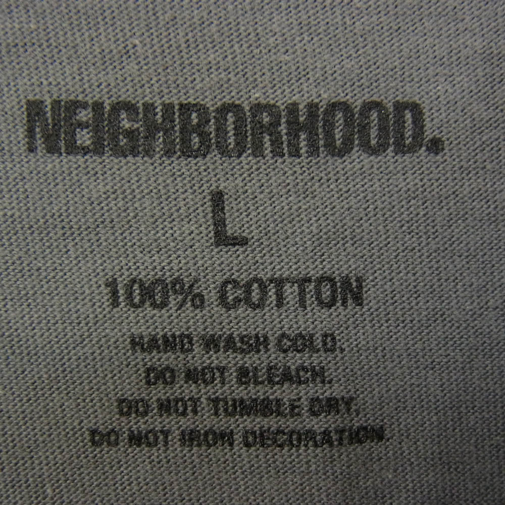NEIGHBORHOOD ネイバーフッド 23SS 231PCNH-ST04 NH.TEE SS-4 TECHNICAL APPAREL TOKYO JAPAN ロゴプリント クルーネック ショートスリーブ 半袖 Tシャツ チャコール系 L【中古】