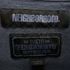 NEIGHBORHOOD ネイバーフッド 19AW 192FPNH-CSM01S SAVAGE.SQD/C-CREW.SS サベージ ダメージ加工 ロゴ刺繍 クルーネック 半袖 カットソー ブルー グレー系 L【中古】