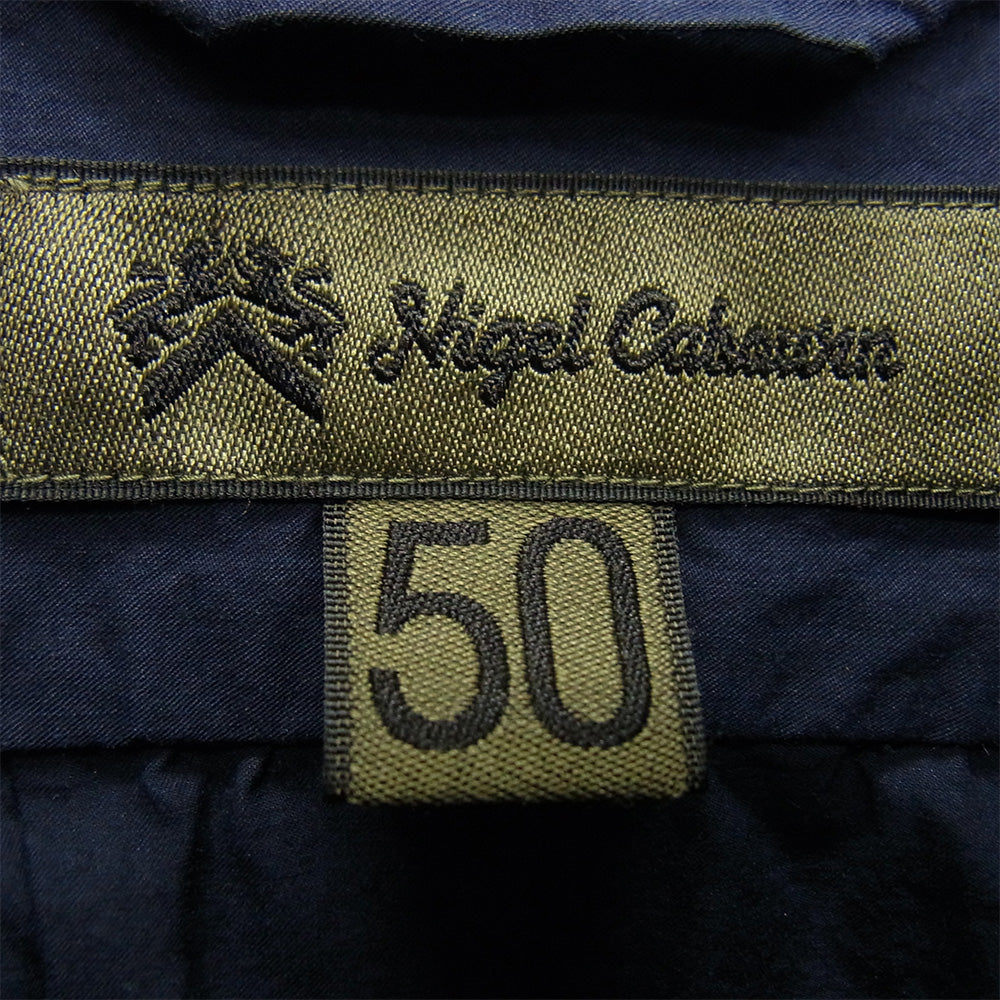 Nigel Cabourn ナイジェルケーボン 8040-00-10011 BRITISH OFFICERS SHIRT ブリテッシュオフィサーシャツ 長袖 シャツ 50 ダークネイビー系 50【中古】
