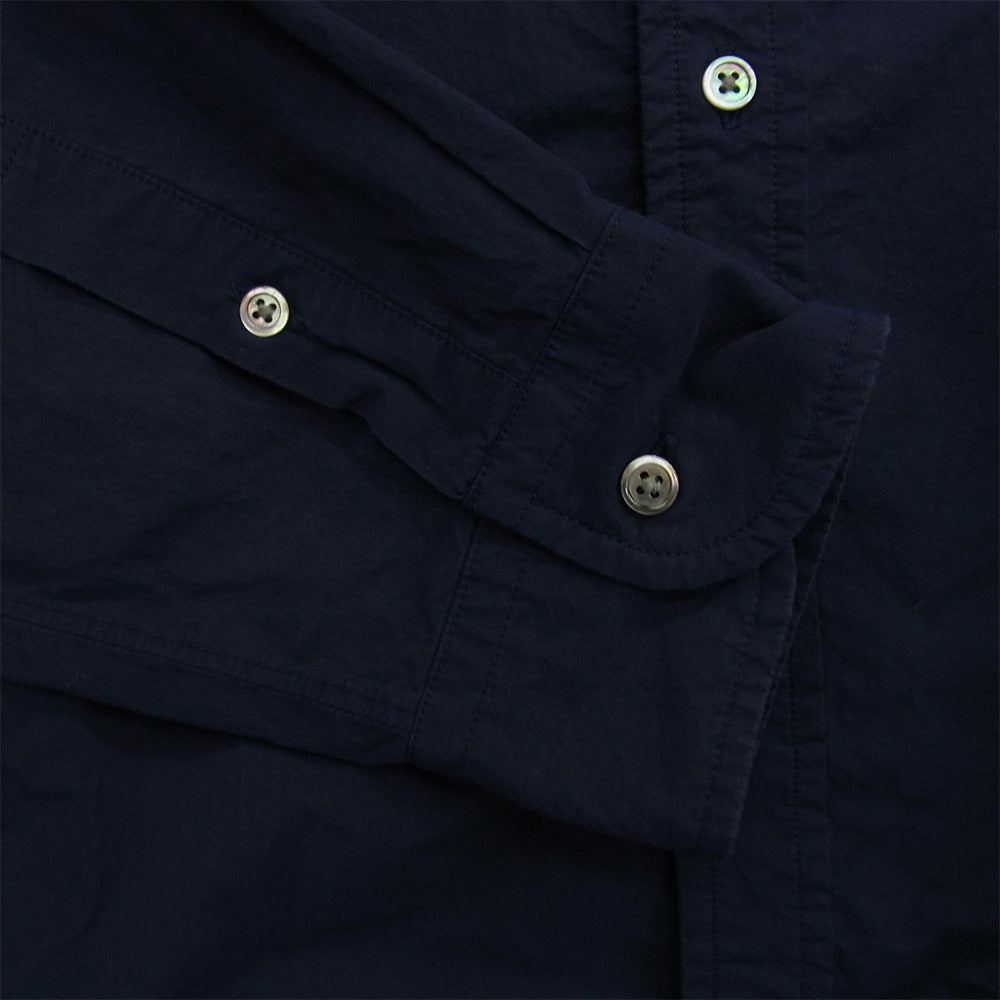 Nigel Cabourn ナイジェルケーボン 8040-00-10011 BRITISH OFFICERS SHIRT ブリテッシュオフィサーシャツ 長袖 シャツ 50 ダークネイビー系 50【中古】
