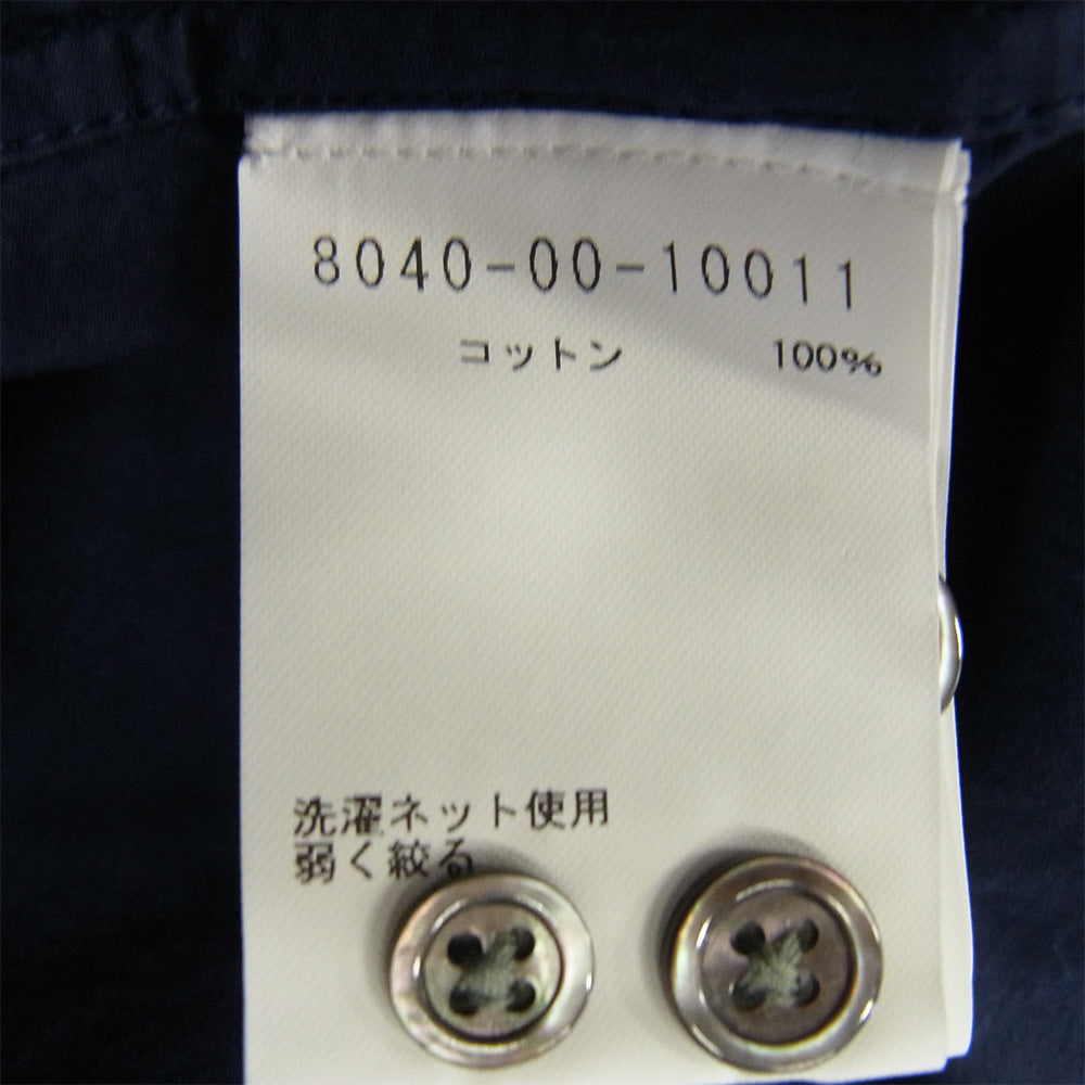 Nigel Cabourn ナイジェルケーボン 8040-00-10011 BRITISH OFFICERS SHIRT ブリテッシュオフィサーシャツ 長袖 シャツ 50 ダークネイビー系 50【中古】