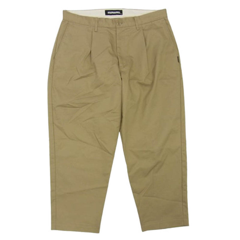 NEIGHBORHOOD ネイバーフッド 20SS 202AQNH-PTM03 TUCK/CE-PT COOLMAX ALL SEASON TECHNOLOGY仕様 タック コットンツイル チノスラックスパンツ ベージュ系 M【中古】