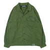 NEIGHBORHOOD ネイバーフッド 24AW 241TSNH-SHM09 BDU SHIRT LS NBHSD ロゴプリント ネップバックチノ 長袖 ミリタリー シャツ グリーン系 L【中古】