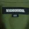 NEIGHBORHOOD ネイバーフッド 24AW 241TSNH-SHM09 BDU SHIRT LS NBHSD ロゴプリント ネップバックチノ 長袖 ミリタリー シャツ グリーン系 L【中古】