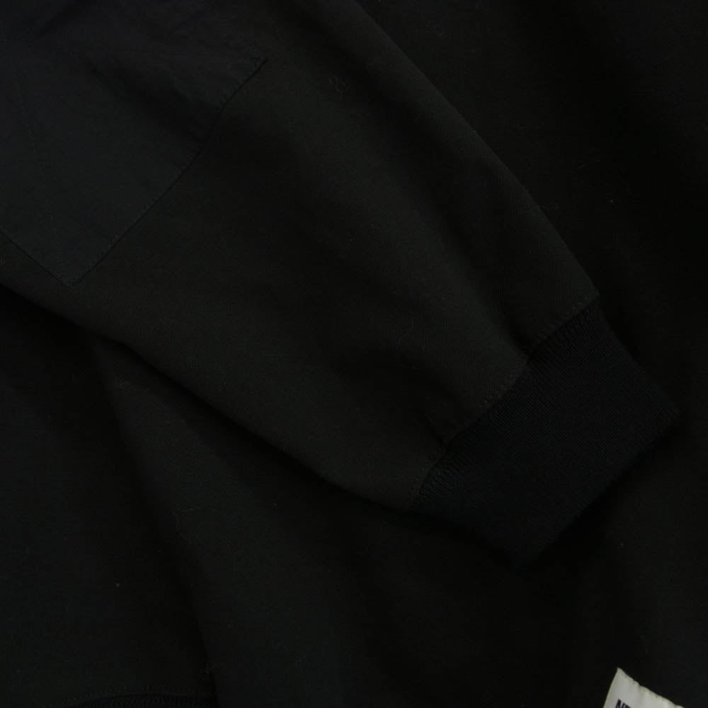 NEIGHBORHOOD ネイバーフッド 23AW 232TSNH-SHM08 PULLOVER SHIRT LS プルオーバー シャツ ロゴプリント エルボーパッチ付 ロングスリーブ スウェット カットソー ブラック系 L【中古】