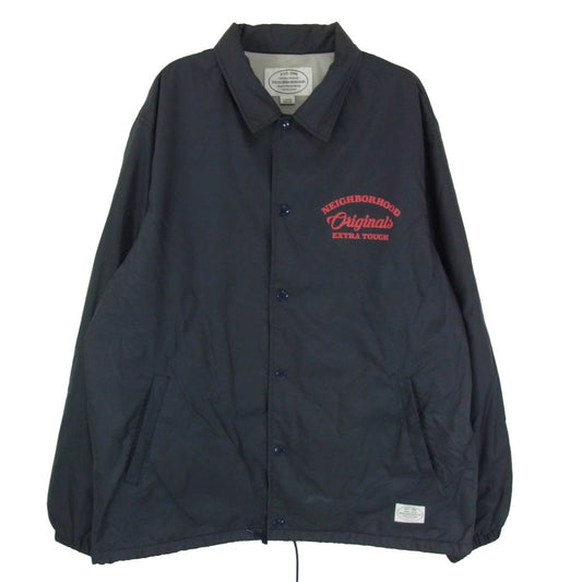 NEIGHBORHOOD ネイバーフッド 16AW 161TSNH-JKM01 BROOKS / N-JKT ブロークス ナイロン コーチ ジャケット ダークネイビー系 L【中古】