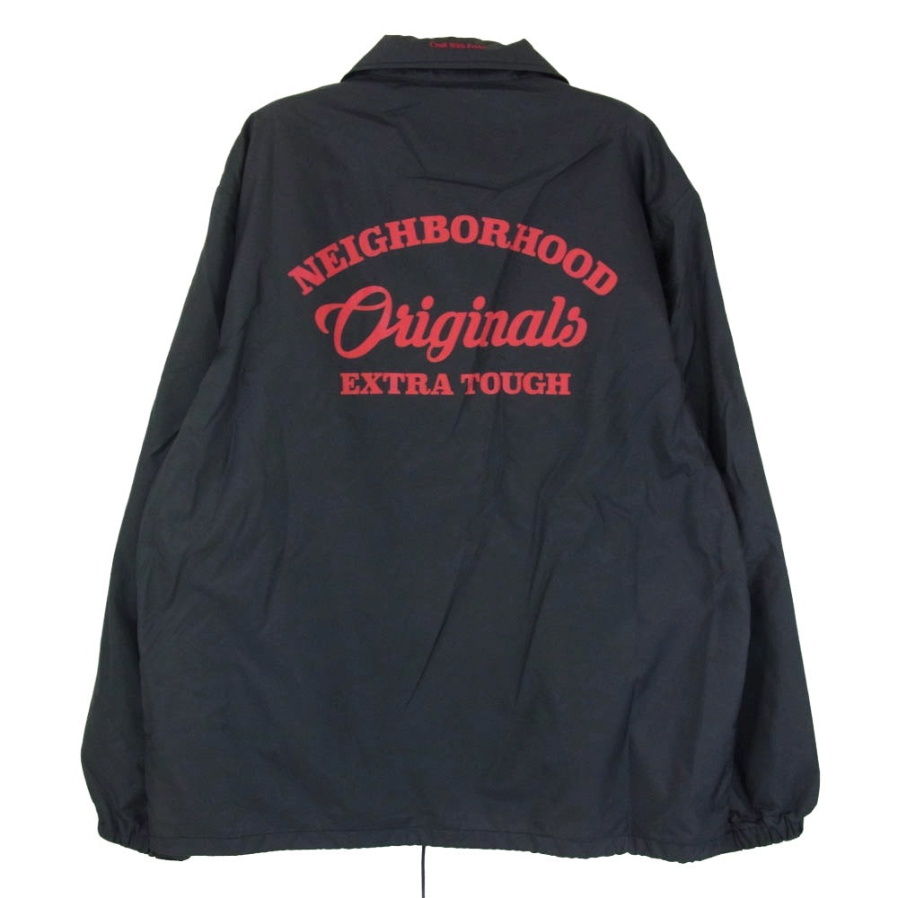 NEIGHBORHOOD ネイバーフッド 16AW 161TSNH-JKM01 BROOKS / N-JKT ブロークス ナイロン コーチ ジャケット ダークネイビー系 L【中古】