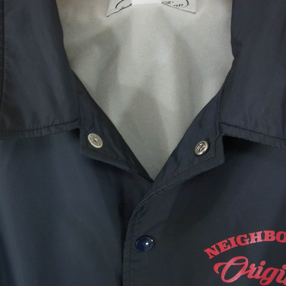 NEIGHBORHOOD ネイバーフッド 16AW 161TSNH-JKM01 BROOKS / N-JKT ブロークス ナイロン コーチ ジャケット ダークネイビー系 L【中古】