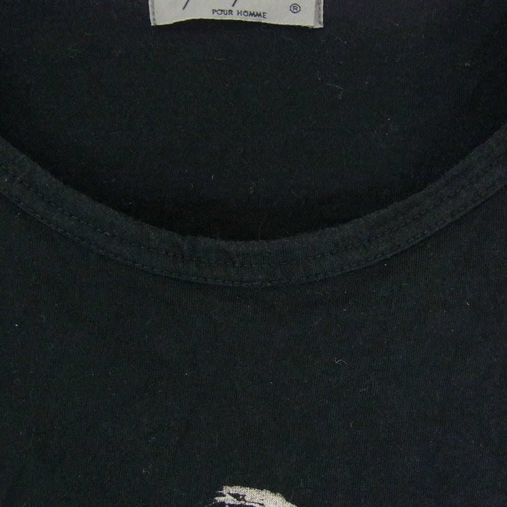 Yohji Yamamoto ヨウジヤマモト 18AW HV-T12-073 丸首 半袖 裸女 プリント Tシャツ ブラック系 3【中古】