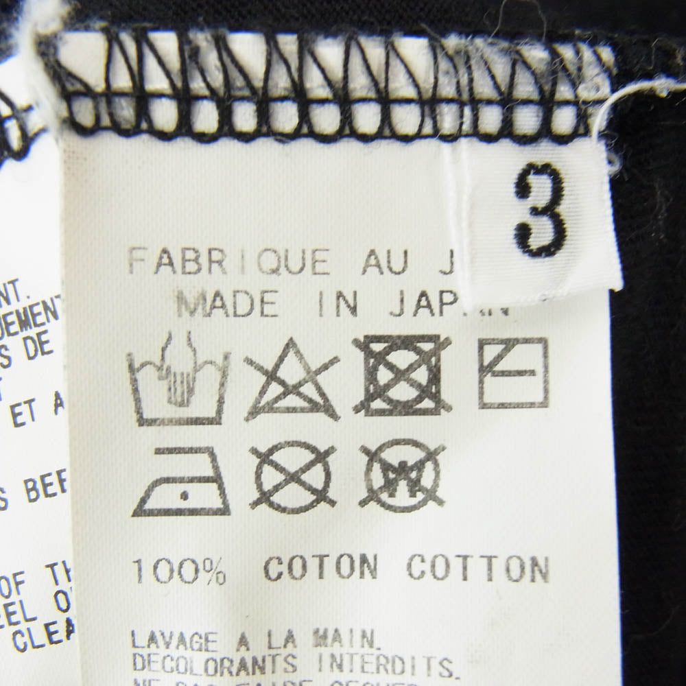 Yohji Yamamoto ヨウジヤマモト 18AW HV-T12-073 丸首 半袖 裸女 プリント Tシャツ ブラック系 3【中古】