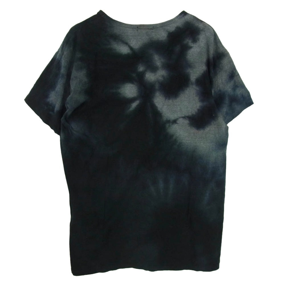 Yohji Yamamoto ヨウジヤマモト 19SS HN-T06-076 籠染め メッセージ プリント 半袖 Tシャツ ダークネイビー系 3【中古】