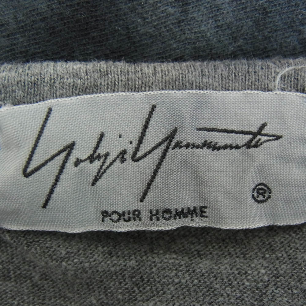 Yohji Yamamoto ヨウジヤマモト 19SS HN-T06-076 籠染め メッセージ プリント 半袖 Tシャツ ダークネイビー系 3【中古】