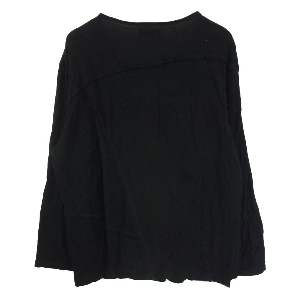 Yohji Yamamoto ヨウジヤマモト 19SS HH-T74-088 Sewing Message Long Sleeve Tee 長袖 Tシャツ ブラック系 3【中古】