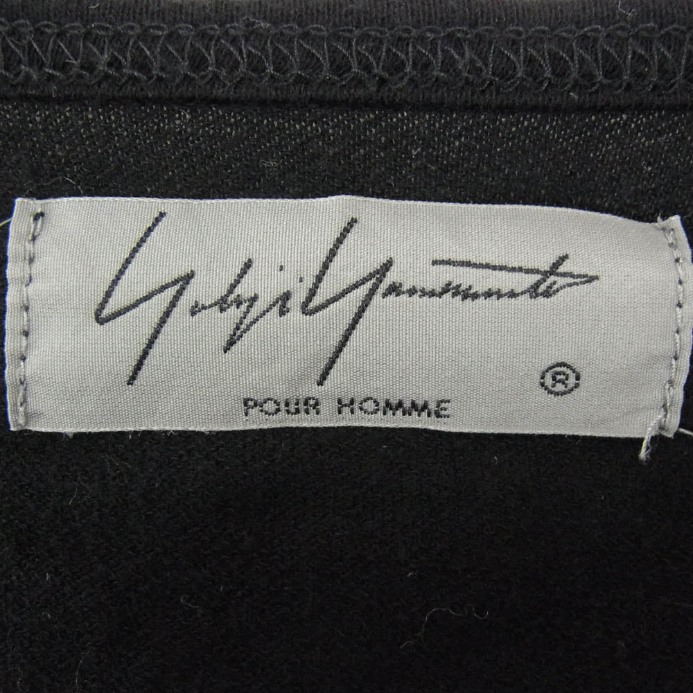 Yohji Yamamoto ヨウジヤマモト 19SS HH-T74-088 Sewing Message Long Sleeve Tee 長袖 Tシャツ ブラック系 3【中古】