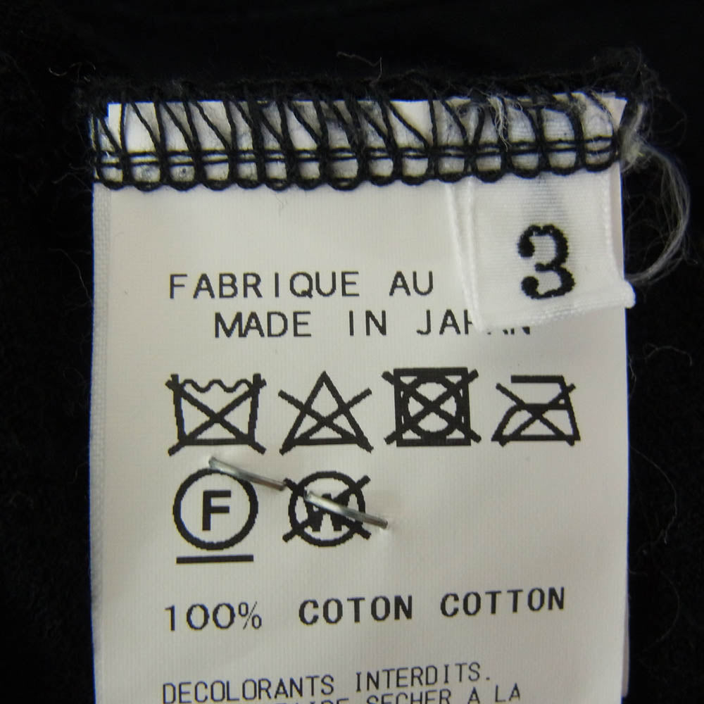 Yohji Yamamoto ヨウジヤマモト 19SS HH-T74-088 Sewing Message Long Sleeve Tee 長袖 Tシャツ ブラック系 3【中古】