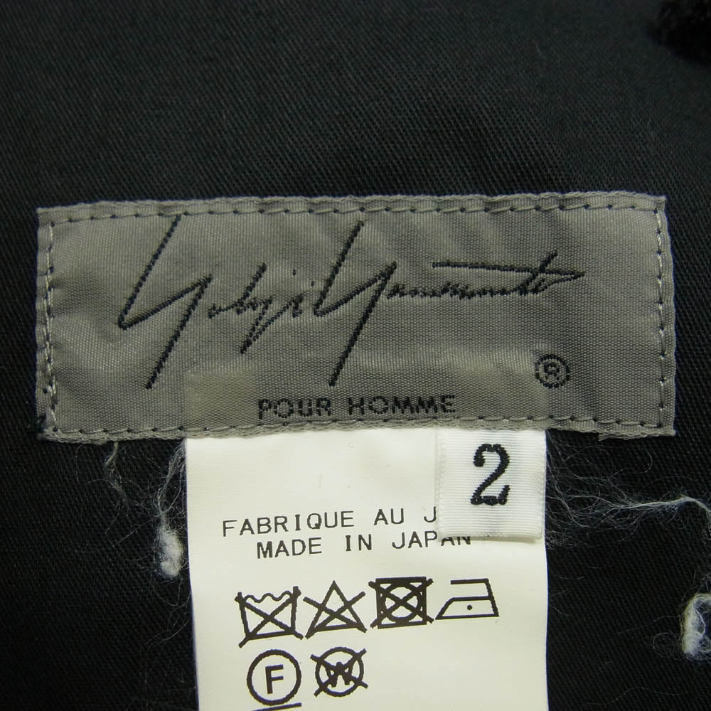 Yohji Yamamoto ヨウジヤマモト 20SS HN-P18-803 朝倉優佳 LOOK5 アシンメトリーPK・P グラフィックペイント パンツ ブラック系 マルチカラー系 2【中古】