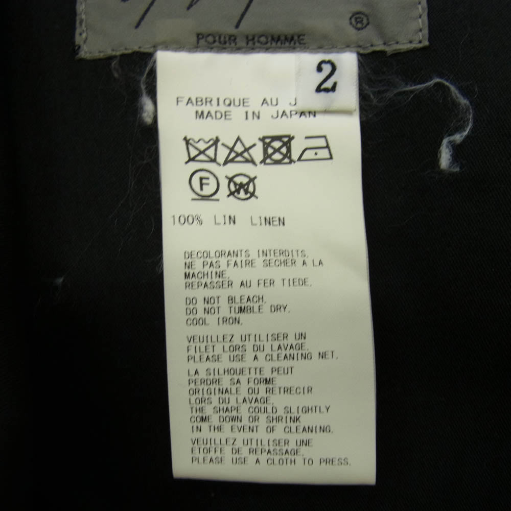 Yohji Yamamoto ヨウジヤマモト 20SS HN-P18-803 朝倉優佳 LOOK5 アシンメトリーPK・P グラフィックペイント パンツ ブラック系 マルチカラー系 2【中古】