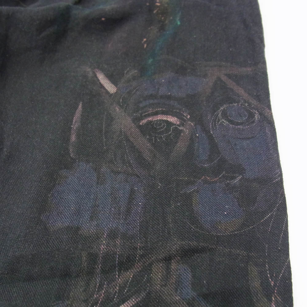 Yohji Yamamoto ヨウジヤマモト 20SS HN-P18-803 朝倉優佳 LOOK5 アシンメトリーPK・P グラフィックペイント パンツ ブラック系 マルチカラー系 2【中古】