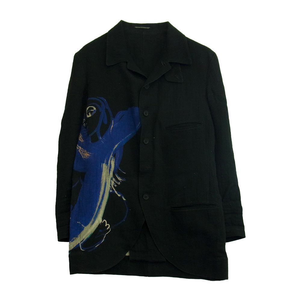 Yohji Yamamoto ヨウジヤマモト 20SS HN-J69-313 朝倉優佳 右身柄JKT テーラード ジャケット ブラック系 2【中古】