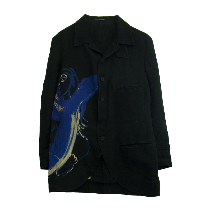 Yohji Yamamoto ヨウジヤマモト 20SS HN-J69-313 朝倉優佳 右身柄JKT テーラード ジャケット ブラック系 2【中古】