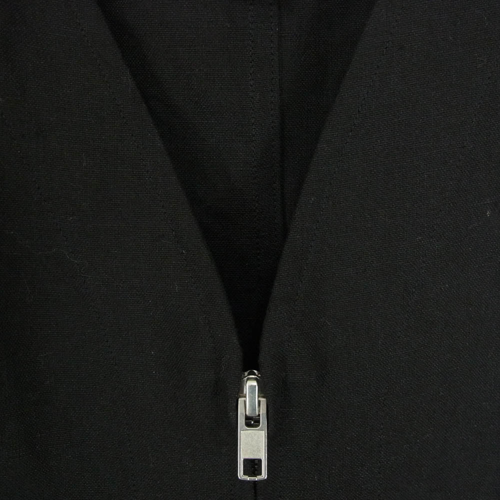 MARGARET HOWELL マーガレットハウエル 579-4125012 リネン ダブルジップ ワークベスト ブラック系 M【美品】【中古】