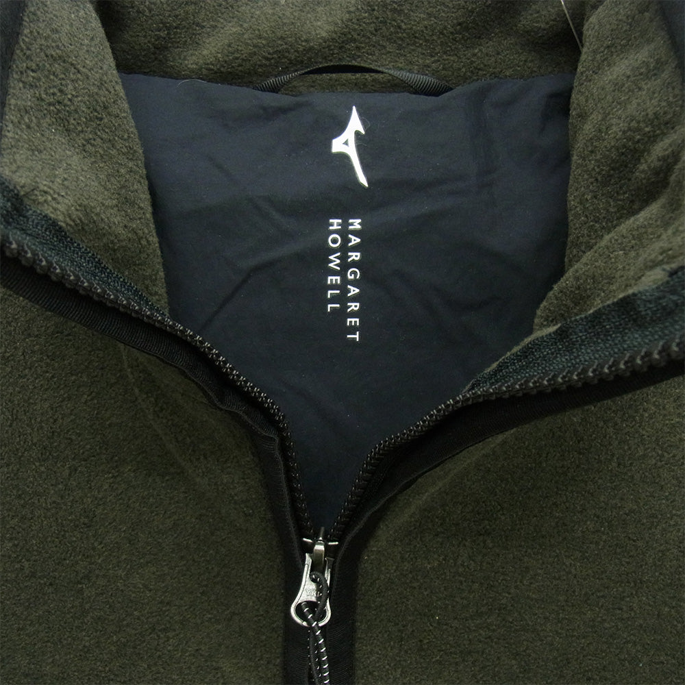 MARGARET HOWELL マーガレットハウエル MIZUNO ミズノ 579-4254003 MICRO FLEECE マイクロフリース ジップジャケット カーキ系 ブラック系 M【中古】