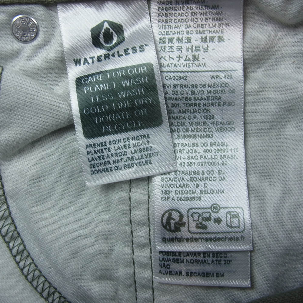 Levi's リーバイス 578 BAGGY DENIM 5ポケット ジップフライ テーパード ワイド デニム パンツ カーキ系 W36L32【中古】