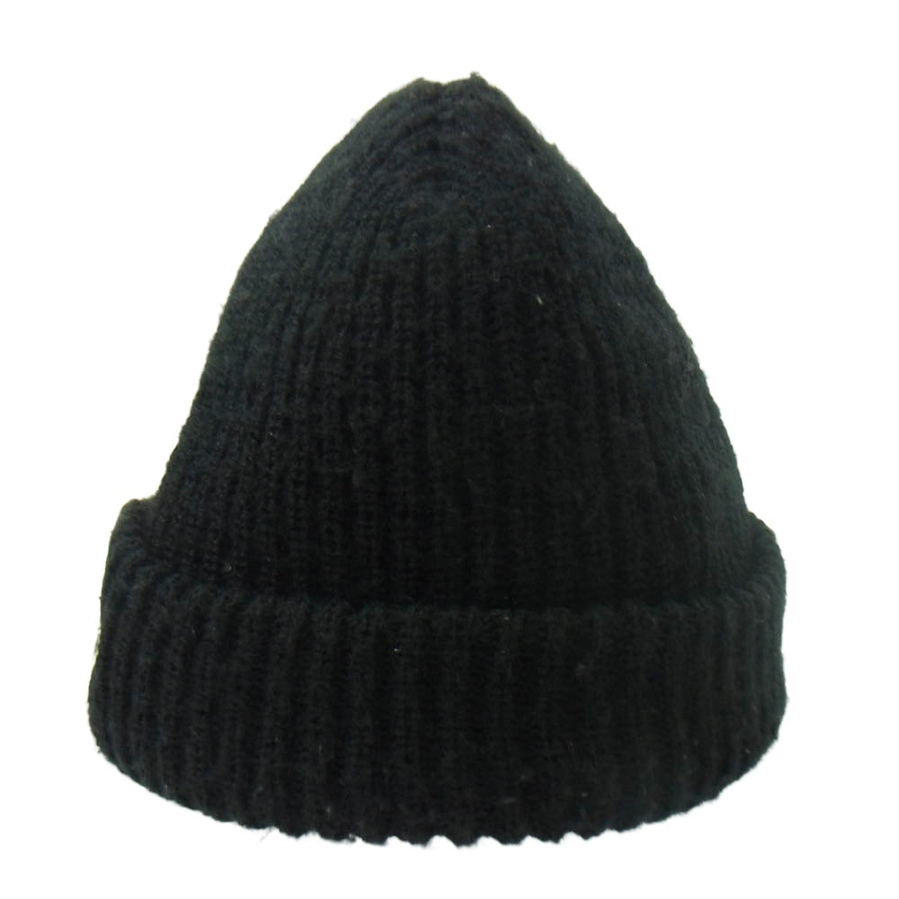 STUSSY ステューシー × MOON EYES ムーンアイズ BEANIE 刺繍 ワッペン ビーニー ブラック系【中古】