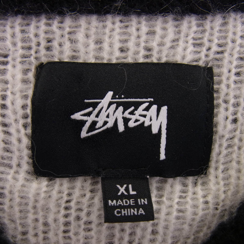 STUSSY ステューシー アーガイル モヘア混 ニット セーター マルチ