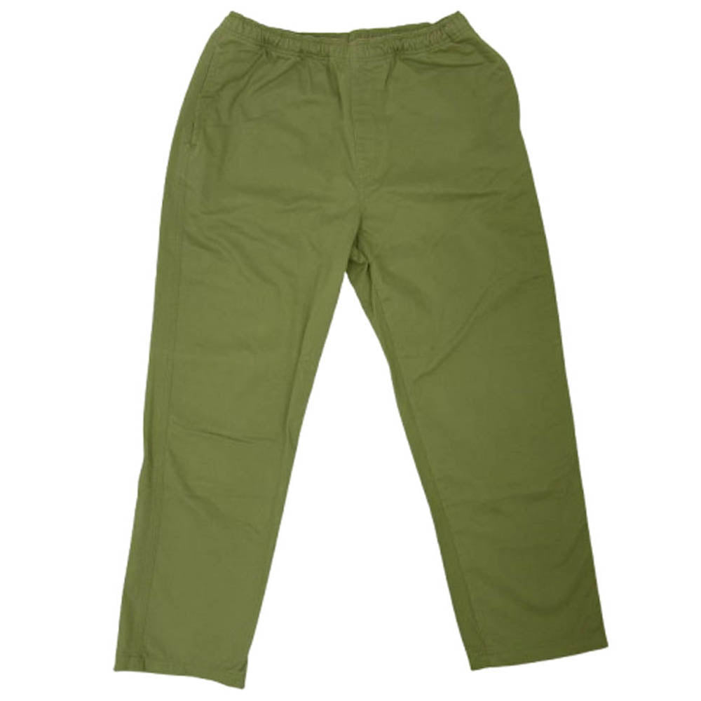 STUSSY ステューシー ストックロゴ ピスネームタグ コットン イージー パンツ ライトグリーン系 L【中古】