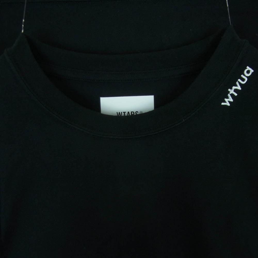 WTAPS ダブルタップス 23SS 231ATDT-CSM33 WTVUA SS COTTON wtvua ネックロゴ 刺繍 半袖 Ｔシャツ ブラック系 03【中古】