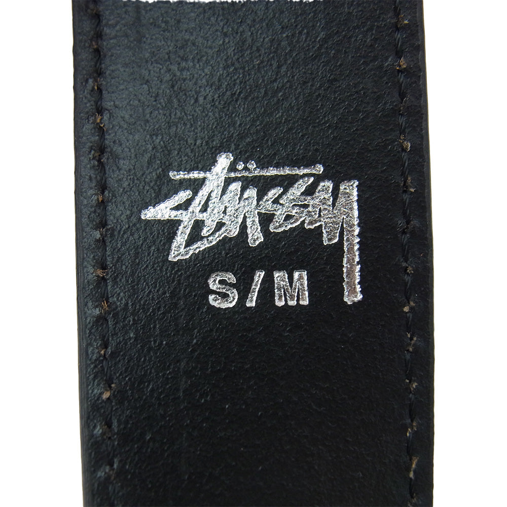 STUSSY ステューシー 135183 ANIMAL PRINT DRESS BELT PYTHON アニマル プリント ドレス ベルト ブラック系 ブラウン系 S/M【中古】