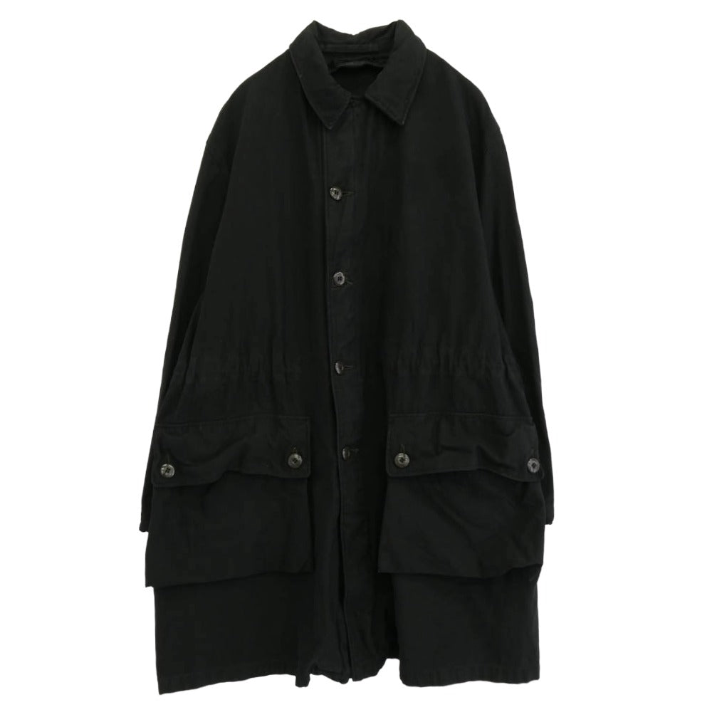 スウェーデン軍 C-56 後染め フィールドコート ブラック系 サイズ不明【中古】