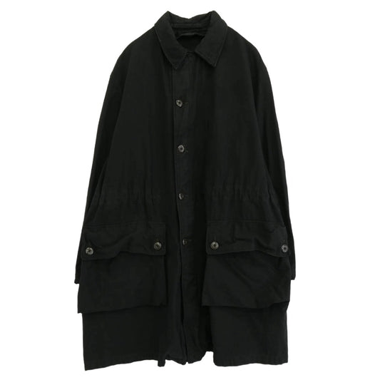 スウェーデン軍 C-56 後染め フィールドコート ブラック系 サイズ不明【中古】