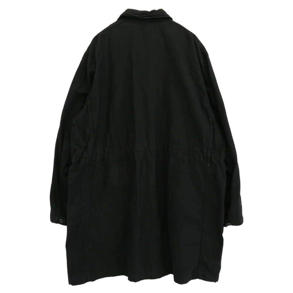 スウェーデン軍 C-56 後染め フィールドコート ブラック系 サイズ不明【中古】