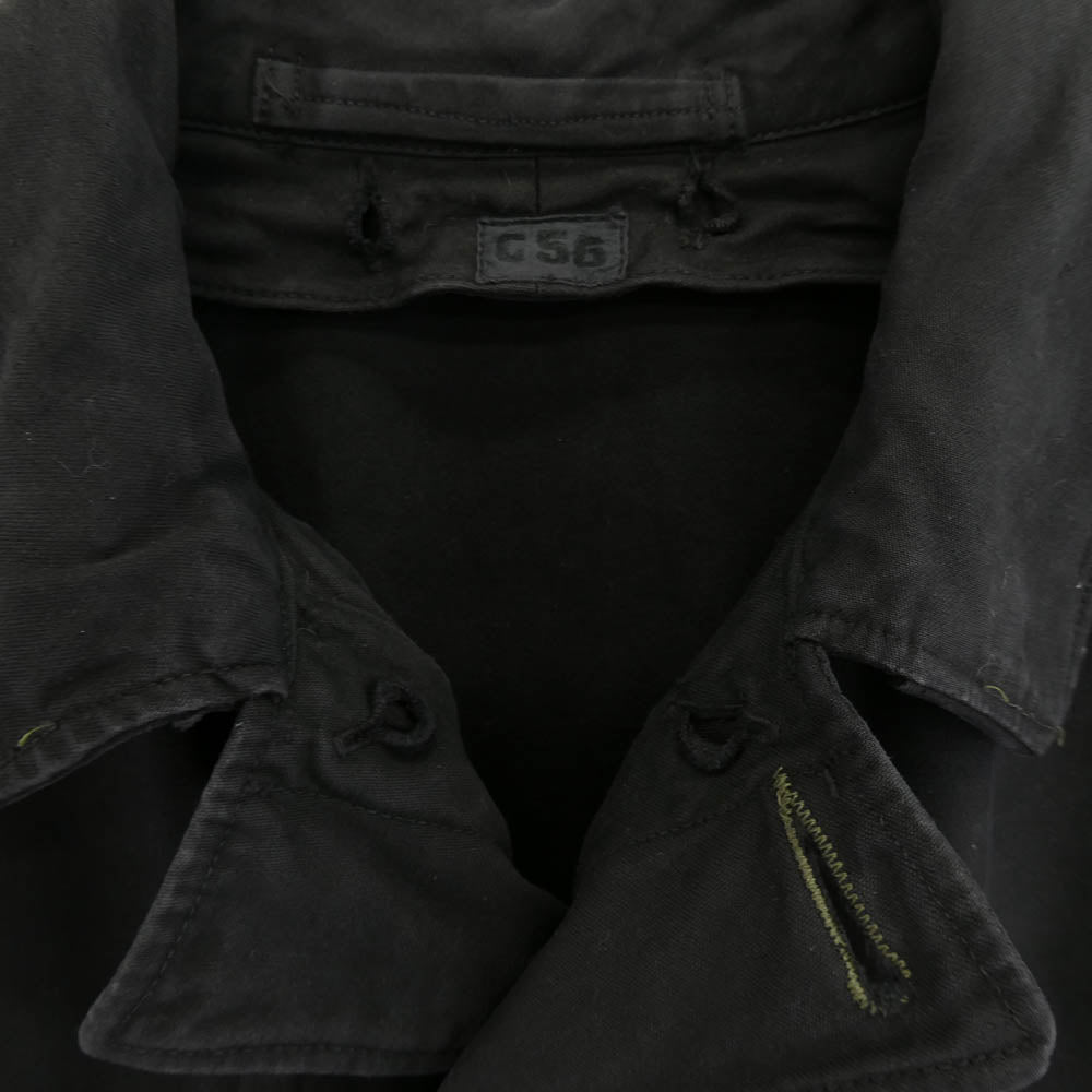 スウェーデン軍 C-56 後染め フィールドコート ブラック系 サイズ不明【中古】