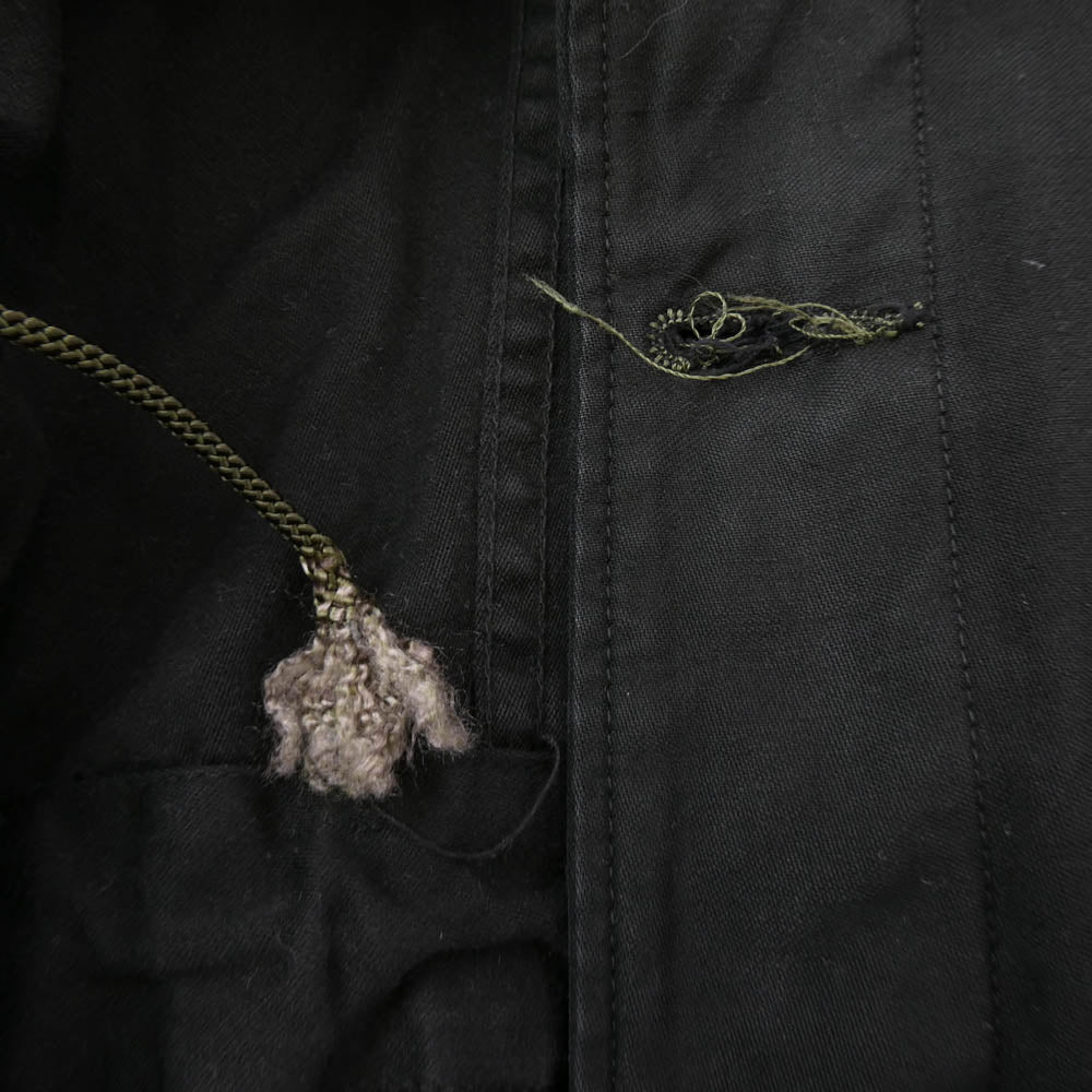 スウェーデン軍 C-56 後染め フィールドコート ブラック系 サイズ不明【中古】