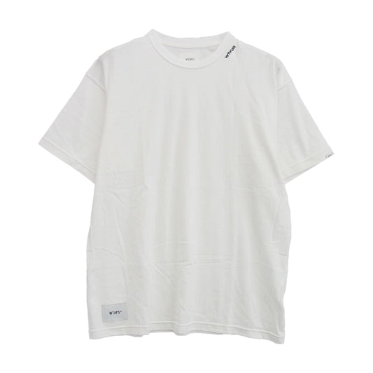 WTAPS ダブルタップス 23SS 231ATDT-CSM33 WTVUA / SS / COTTON wtvua ネックロゴ 刺繍 半袖 Ｔシャツ ホワイト ホワイト系 03【中古】